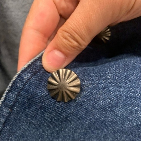 Vintage mixed media wrangler jacket size L. Leather , suede , cotton, beaded - Picture 9 of 13